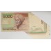 INDONESIA 2001 . FIVE THOUSAND 5,000 RUPIAH BANKNOTE . ERROR . EXTREMELY MISCUT/FOLDED
